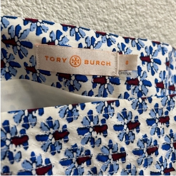 Tory Burch Floral Square Neck Cotton Dress - Picture 6 of 8